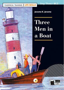 Three men in a boat with cd life skills step three b1.2