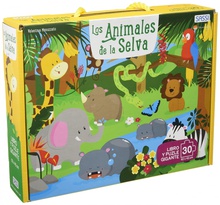 Los animales de la selva. 30 piezas. con puzzle edic. ilustr