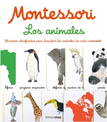 Montessori. Los animales 1 libro y 56 tarjetas