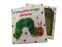 La pequeña oruga glotona. Libro de tela para abrazar Un libro de tela sensorial. Para leer, jugar, morder y divertirse