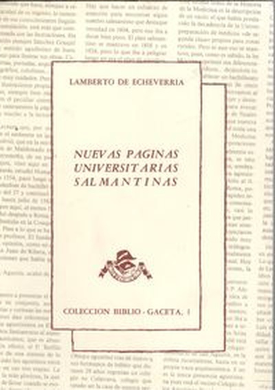 Nuevas páginas universitarias salmantinas colección biblio-gaceta,1