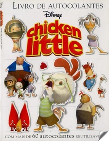 chicken little: livro de autocolantes reutuilizaveis