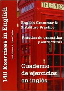 Cuaderno de ejercicios en inglés, práctica de gramática y estructuras