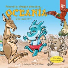 Pascual el dragón descubre Oceanía - Libros infantiles en letra ligada, manuscrita, cursiva Cuento infantil para proteger la Tierra: La isla de plásticos