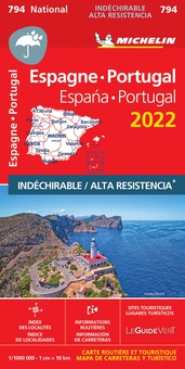 Mapa national espaaa, portugal 2022 - alta resiste