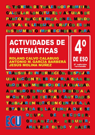 Actividades de Matemáticas. 4º ESO