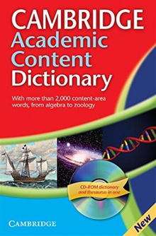 Cambridge, academic content dictionary