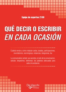 Qué decir o escribir en cada ocasión