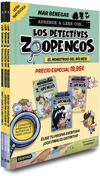 Pack Aprender a leer con... ¡Los Detectives Zoopencos! 1, 2 y 3: En letra