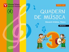quadern musica 3r primaria +cd  *valencia*  2016