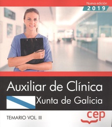 AUXILIAR DE CLÍNCIA XUNTA DE GALICIA Temario Volumen III
