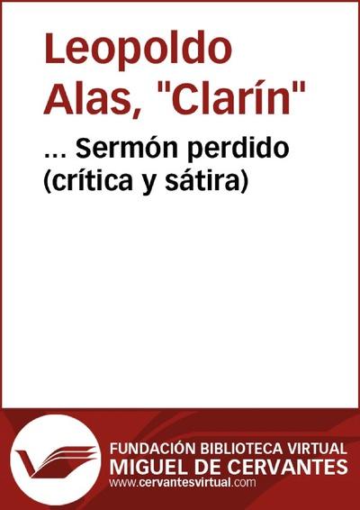 ... Sermón perdido (crítica y sátira)