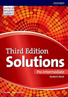 SOLUTIONS 10ºANO PRE-INTERMEDIATE STUDENT third edition LIVRO DO ALUNO