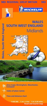 Mapa 503 Wales, Midlands, South West England