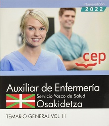 Auxiliar de enfermería Servicio Vasco de Salud-Osakidetza Temario General Vol.III