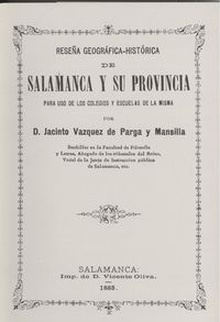 Reseña geográfica-histórica salamanca y provincia PARA USO DE LOS COLEGIOS Y ESCUELAS DE LA MISMA