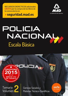 Polícia nacional. vol 2 Escala básica