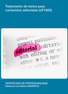 UF1905 - Tratamiento de textos para contenidos editoriales