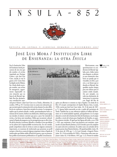 Misceláneo  (Ínsula n° 852, diciembre de 2017)