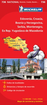 Mapa National Mapa National Eslovenia, Croacia, Bosnia y Herzegovina, Serbia, Montenegro, Ex Rep. Yugoslava de Macedonia