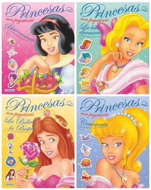Princesas con pegatinas brillantes (4 Títulos)
