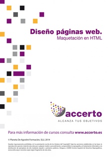 Diseño páginas web. Maquetación HTML