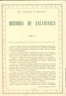 HISTORIA DE SALAMANCA VOLUMEN I Salamanca desde su origen hasta su repoblación