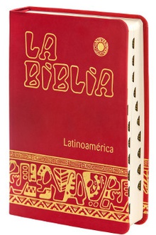 Biblia Latinoam. letra grande simil piel roja, uñeros
