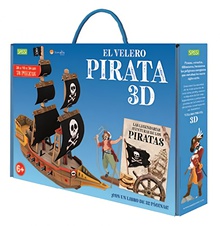 El velero pirata 3d. 3d carton. con maqueta. edic. ilustrado