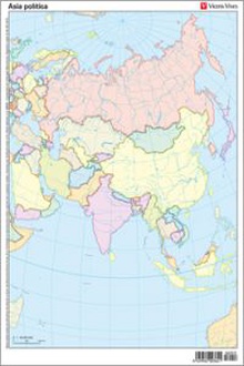 Paq/50 mapas asia político mudos en color