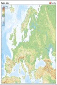 Paq/50 mapas europa física mudos en color