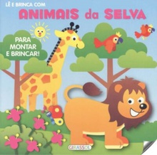 Animais da selva le e brinca com...