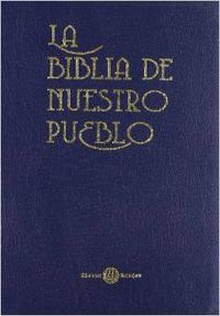 Biblia de nuestro pueblo cuero azul cremallera,la.